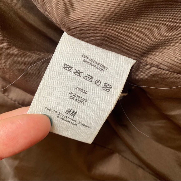 π H&M BROWN HERRINGBONE WOOL BLEND BLAZER JACKET! - Picture 12 of 15
